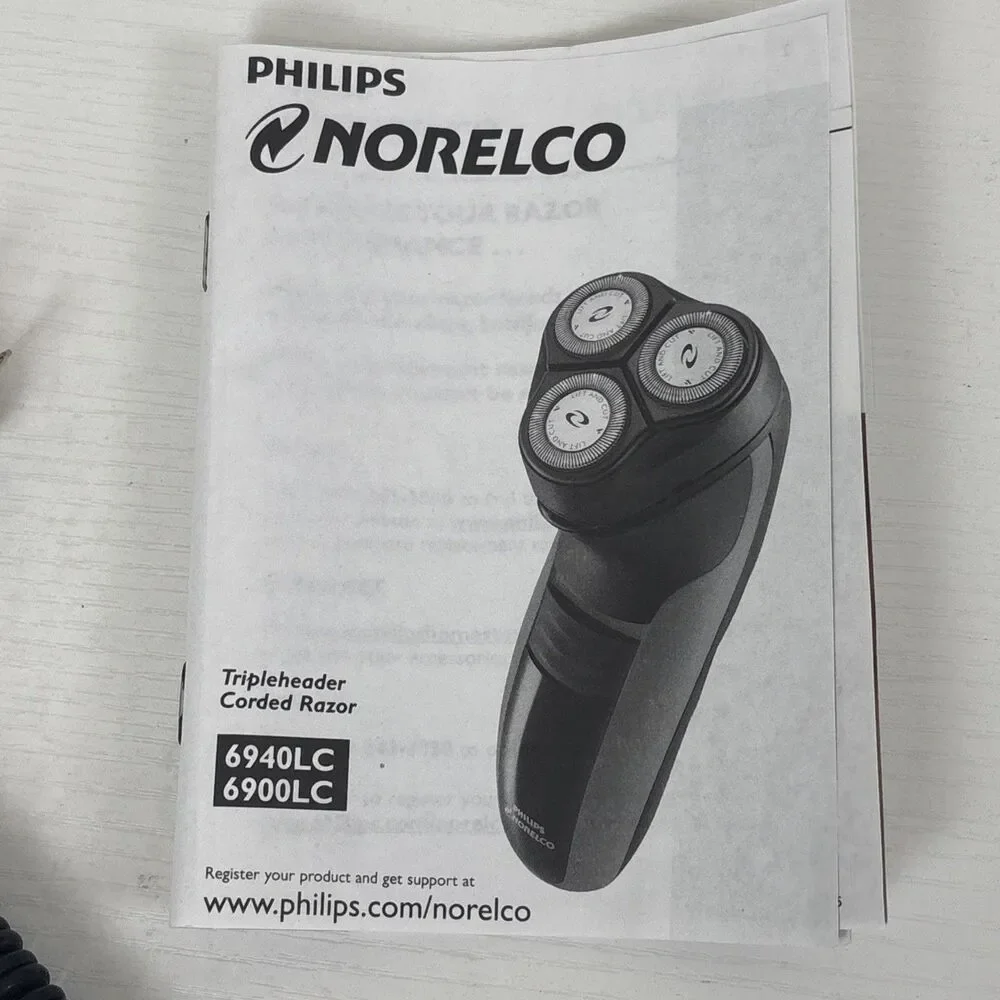 Philips Norelco 6940 Electric Razor Shaver 6900 Series Corded w/ Built-In Trimme